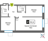 Продать Квартиры в новостройке Светлые Горы п., Пятницкое ш.   3