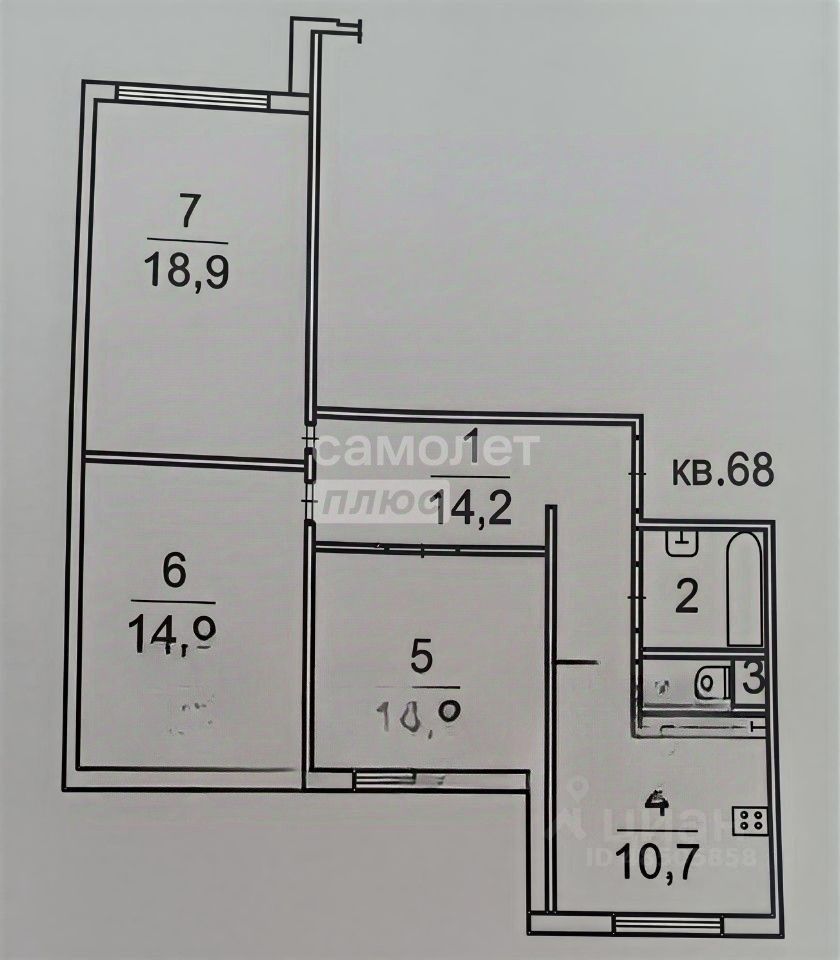 Продажа 3-комн квартиры на вторичном рынке Парковый мкр, Котельники,  д. 4