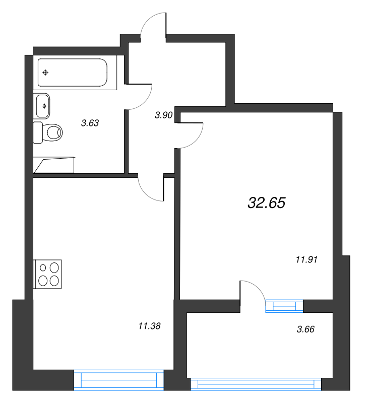 Продажа 1-комн квартиры в новостройке Санкт-Петербург г., Кубинская ул.,  к. 2