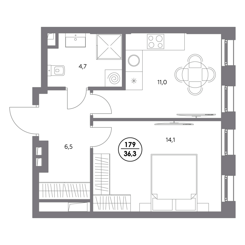 Продажа 1-комн квартиры в новостройке Москва г., Шоссейная ул.,  к. 1.4
