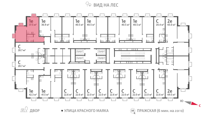 Продажа 1-комн квартиры в новостройке ул.Красного Маяка, вл. 26