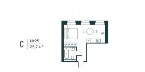 1-комн квартира ул Блохина,  д. 6/3