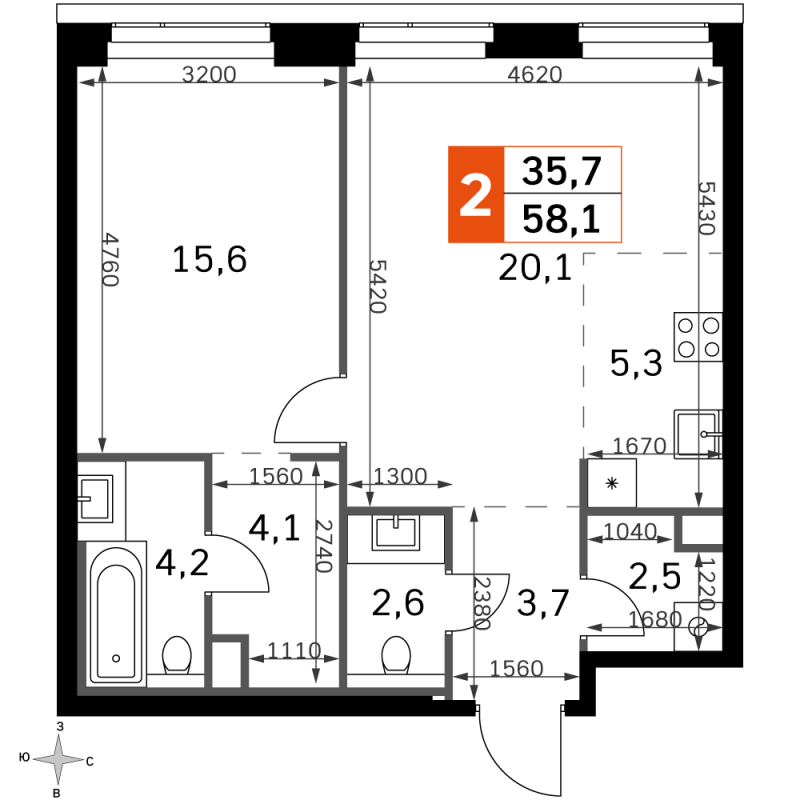 Продажа 1-комн квартиры в новостройке Москва г., Розанова ул.,  к. 4