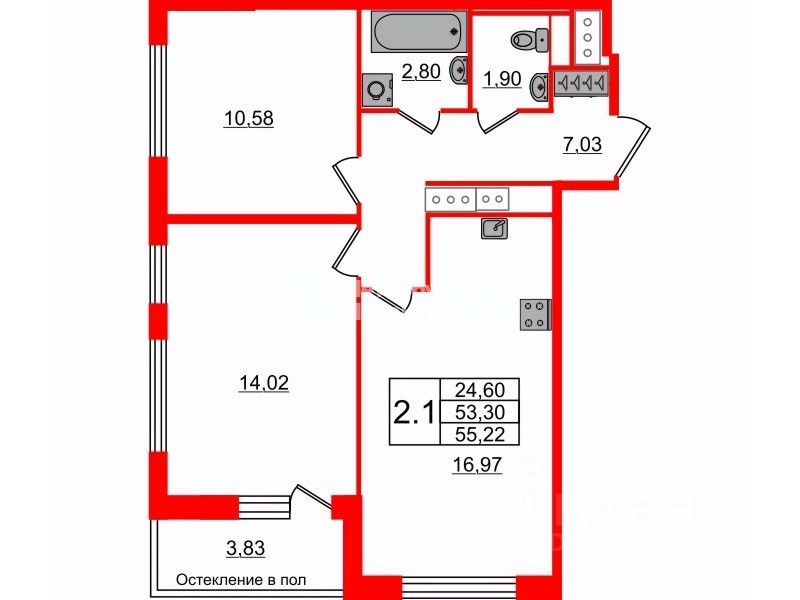 Продажа 2-комн квартиры на вторичном рынке Кубинская улица, 76к1
