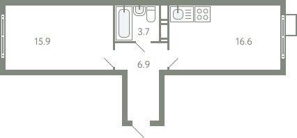 Продажа 1-комн квартиры на вторичном рынке Молоково с, Ново-Молоковский б-р,  д. 1