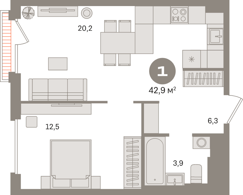 Продажа 1-комн квартиры в новостройке Москва г., Загорьевская ул.,  к. 2