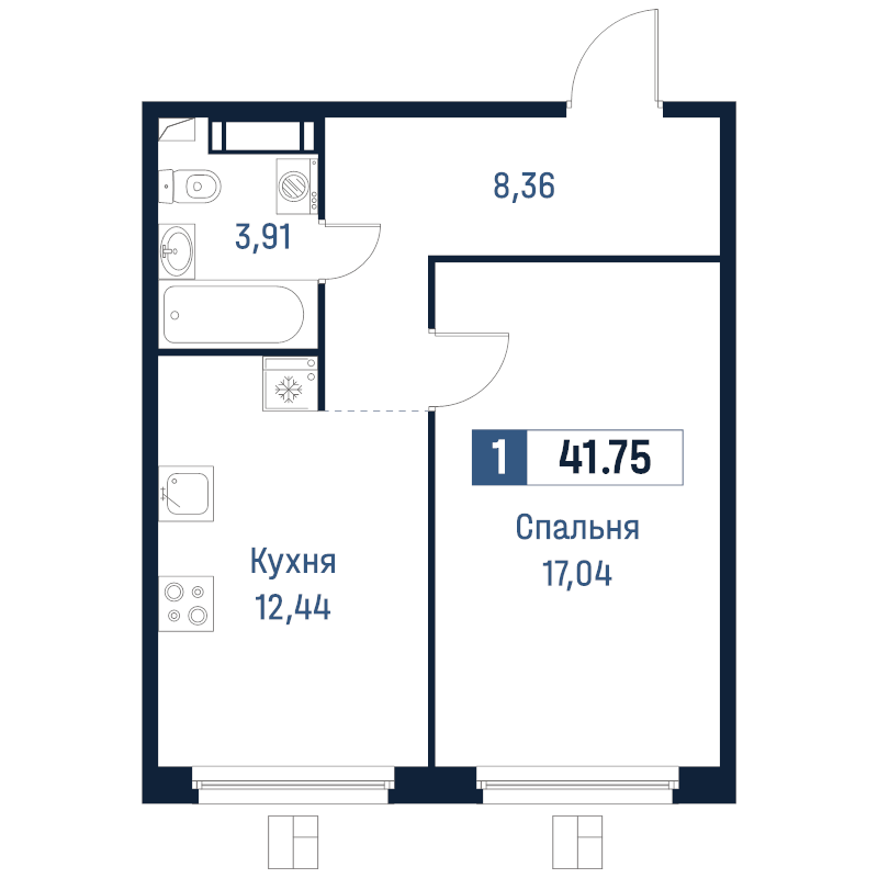 Продажа 1-комн квартиры в новостройке Мурино п., Романовская ул.,  к. 2