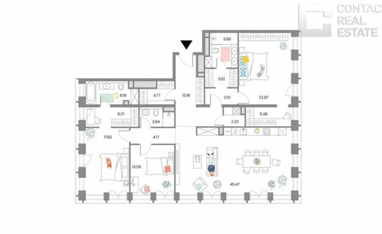 Продажа 3-комн квартиры на вторичном рынке Звенигородская 2-я ул