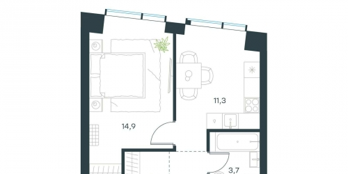 1-комн квартира ул. Дубининская, вл. 69, корп. 15