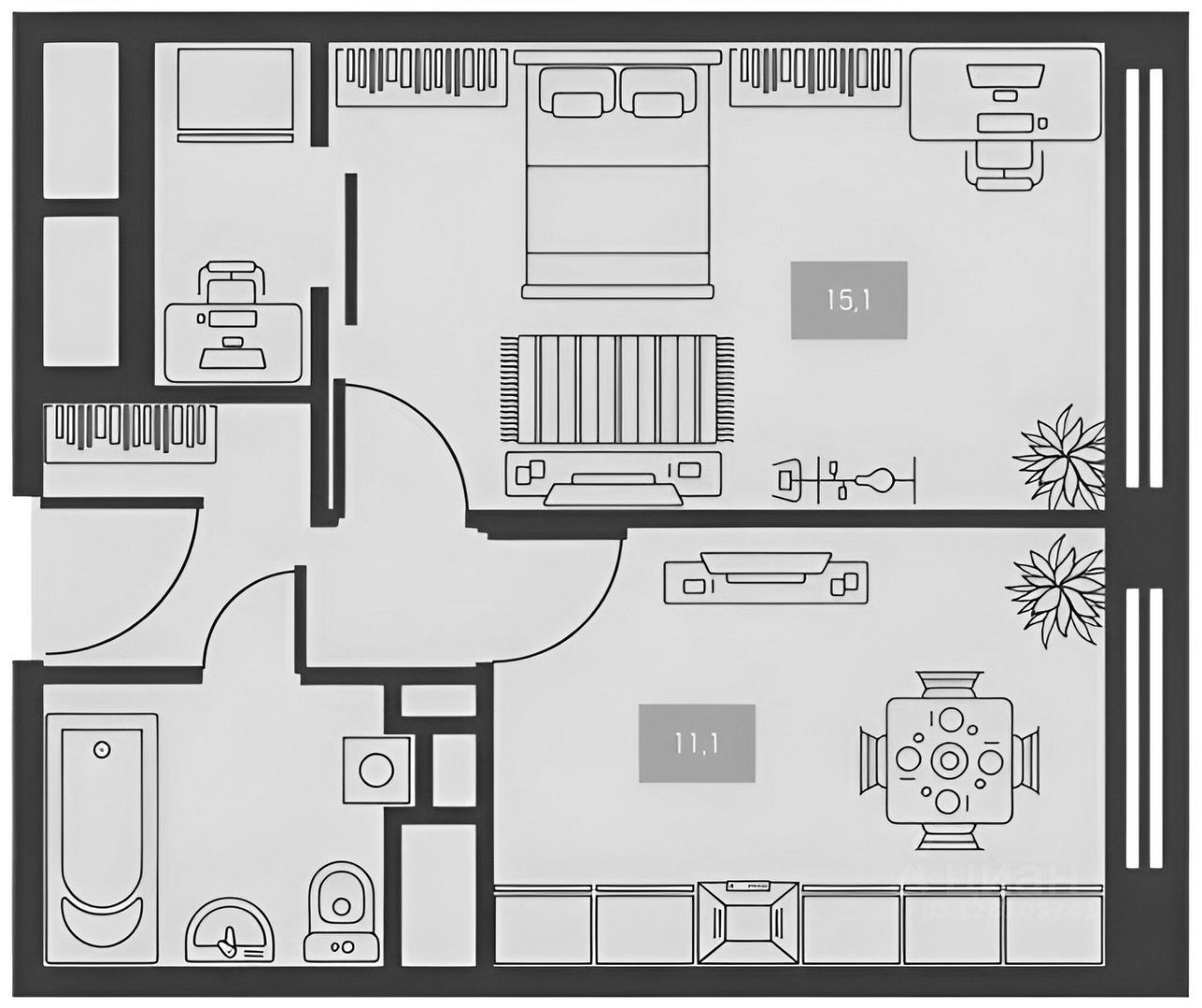 Аренда 1-комн квартиры на вторичном рынке Дмитровское шоссе, 71А