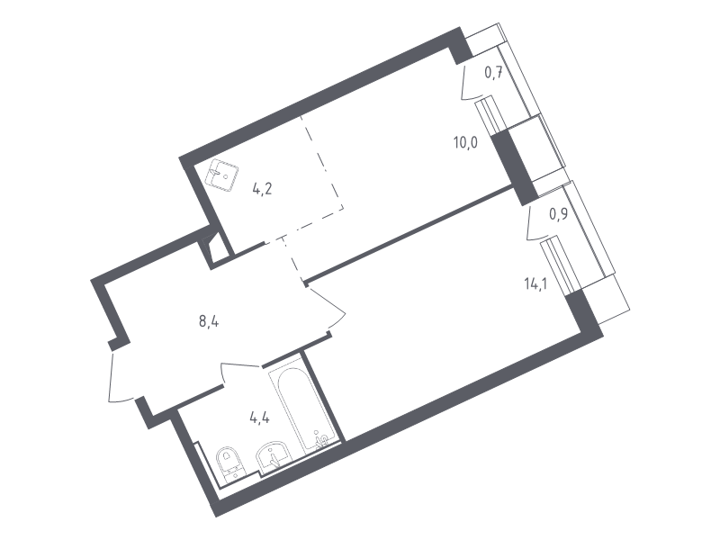 Продажа 1-комн квартиры в новостройке Раздоры д., Мякининское ш.,  к. 19
