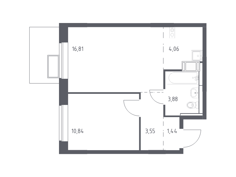 Продажа 1-комн квартиры в новостройке Алхимово д., Рязановское ш.,  к. 15