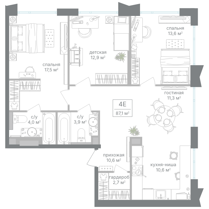 Продажа 3-комн квартиры в новостройке Москва г., Старый Петровско-Разумовский проезд,  к. 1