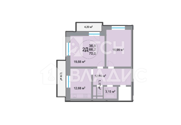 2-комн квартира Балашиха, улица Разина, 1А