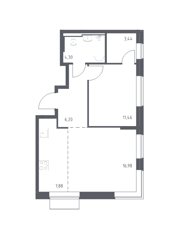 Продажа 1-комн квартиры в новостройке Москва г., Донецкая ул.,  к. 2