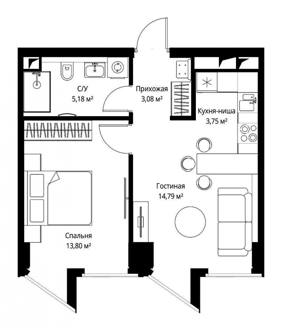 Продажа 1-комн квартиры в новостройке Багратионовский проезд, 5к1