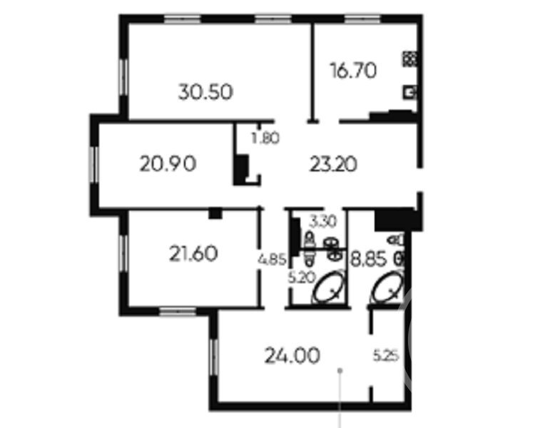 Продажа 4-комн квартиры на вторичном рынке Басков пер.,  д. 2