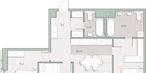 3-комн квартира ул. Ивана Франко, земельный участок 22/1