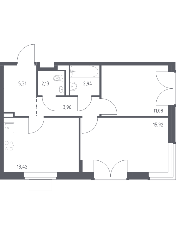 Продажа 2-комн квартиры в новостройке Марушкинское пос., Боровское ш.,  к. 9