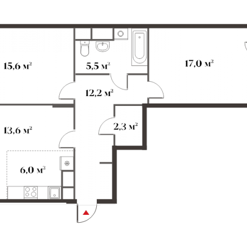 2-комн квартира Красногорск г., Новая Московская ул.,  к. 3