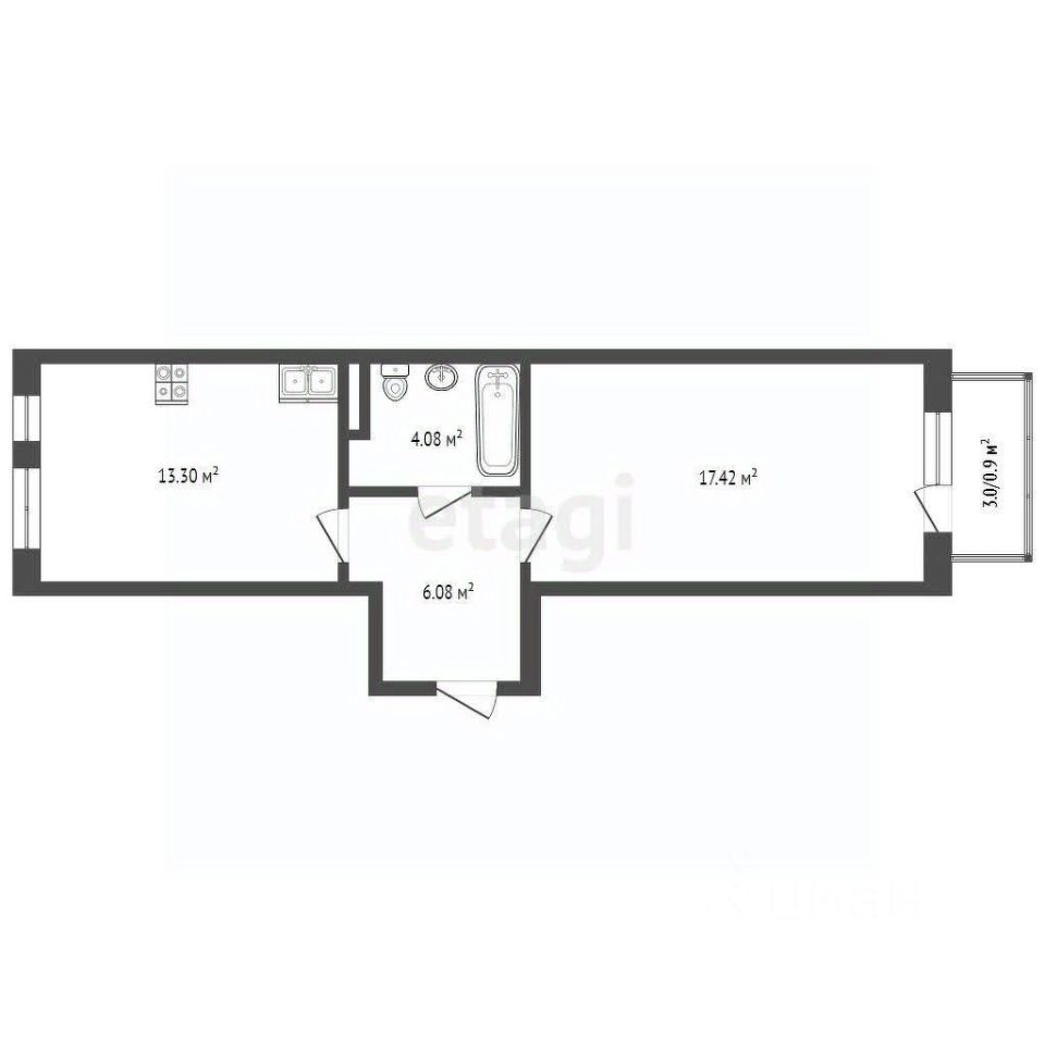 Аренда 1-комн квартиры на вторичном рынке Зенино ЖК Самолет мкр, Люберцы, улица Озерная,  д. 2