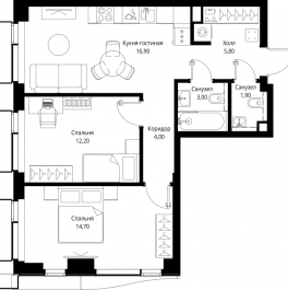 Продажа 2-комн квартиры в новостройке Москва г., Вишнёвая ул.,  к. 6