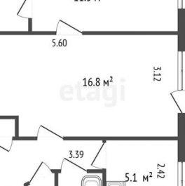 Продажа 2-комн квартиры на вторичном рынке улица Лермонтова,  д. 1