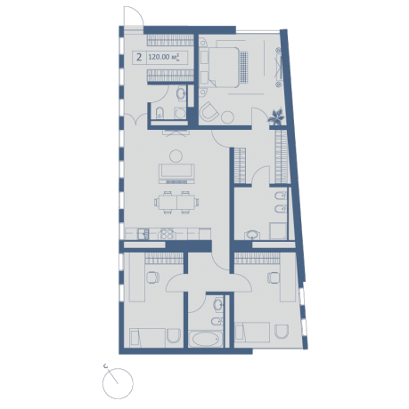 Планировка ЖК Hovard House,  м2