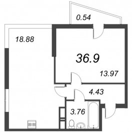Продажа 1-комн квартиры в новостройке Сертолово г., Дмитрия Кожемякина ул.,  к. 1