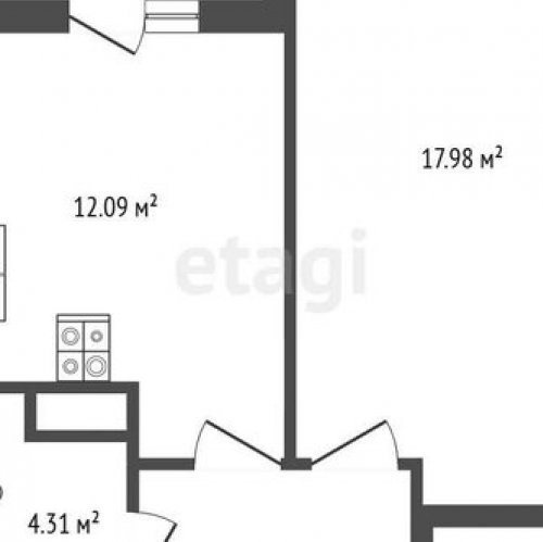 1-комн квартира Въезд, Пушкинское шоссе,  д. 1