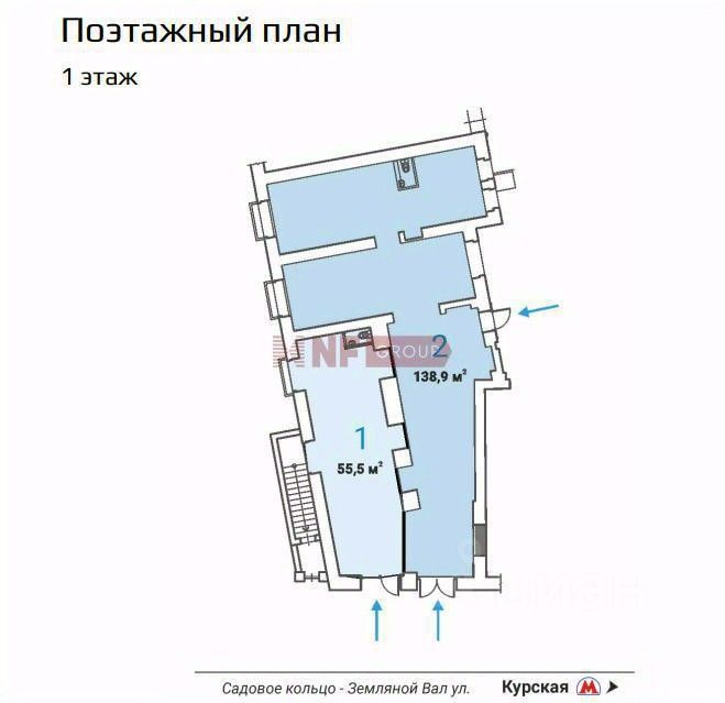 Продажа торгового помещения улица Земляной Вал,  д. 25