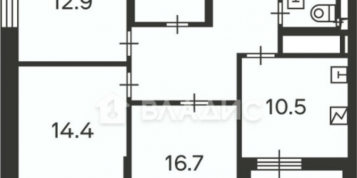 3-комн квартира Самаркандский б-р,  д. 20,  к. 3