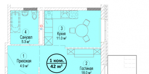 1-комн квартира Химки г, Мичурина ул