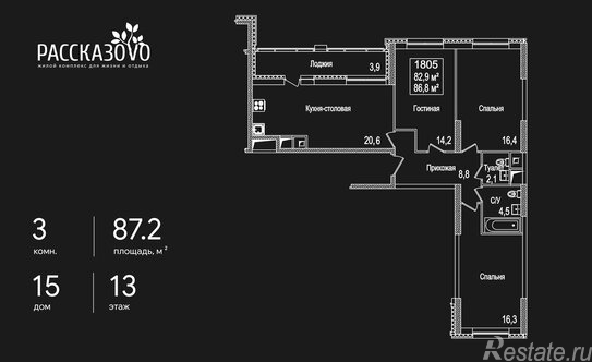 Продажа 3-комн квартиры на вторичном рынке б-р Андрея Тарковского,  д. 8