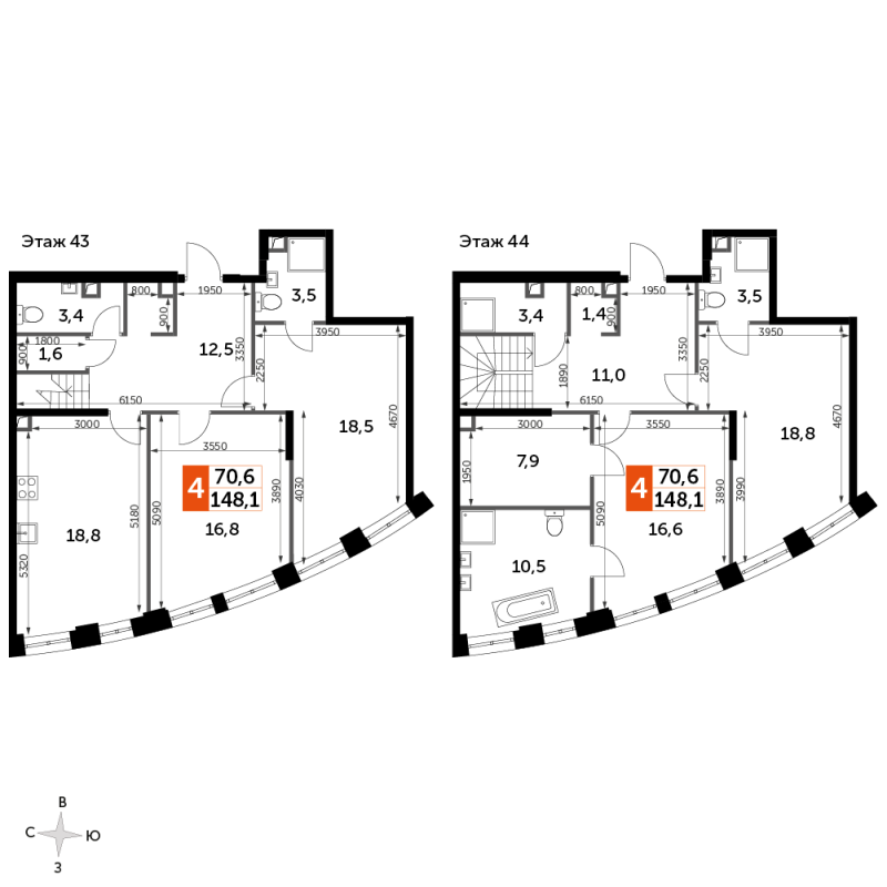 Продажа 4-комн квартиры в новостройке Москва г., Шеногина ул.,  к. 2.2