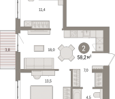 Продать Квартиры в новостройке Новоселье п., Петропавловская ул.   2