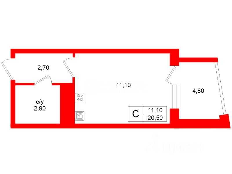 Продажа студии Политехническая улица, 6