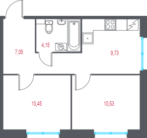 Продажа 2-комн квартиры в новостройке Пушкин г, Лесное п,  к. 2.3