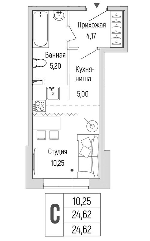 Продажа студии Ильинское-Усово п., Новорижское ш.,  к. 1