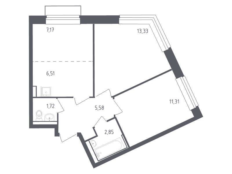 Продажа 2-комн квартиры в новостройке Лайково с., Лесная ул.,  к. 57