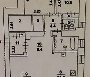 3-комн квартира Малый Левшинский переулок, 7С1