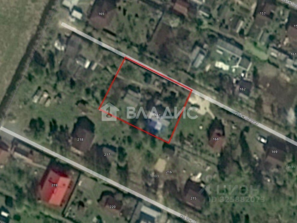 Продажа земли Пушкин, СНТ Дони тер., улица 9-я Линия,  д. 167