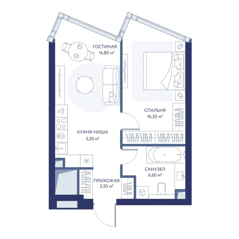 Продажа 1-комн квартиры в новостройке Москва г., 3-й Сетуньский проезд,  к. 2