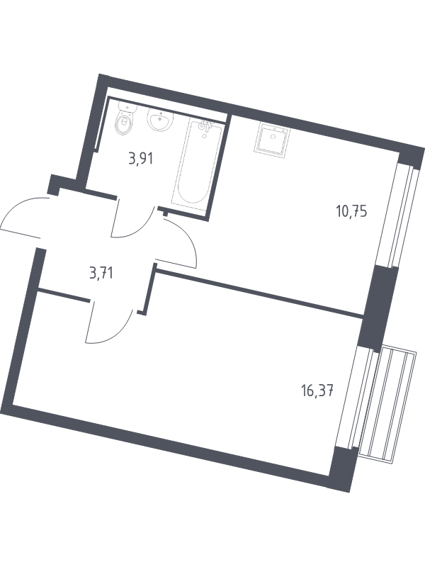 Продажа 1-комн квартиры в новостройке Лайково с., Лесная ул.,  к. 60