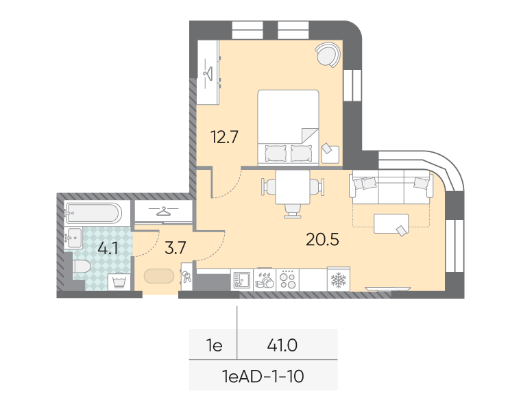 Продажа 1-комн квартиры в новостройке Марка Шагала набережная, д.1к2