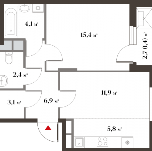 1-комн квартира Красногорск г., Новая Московская ул.,  к. 1