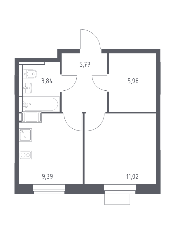 Продажа 1-комн квартиры в новостройке Юрлово д., Пятницкая ул.,  к. 2.1