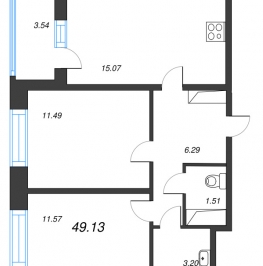 Продажа 2-комн квартиры в новостройке Новосаратовка д., Покровская Дорога ул.,  к. 7
