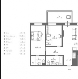 Продажа 3-комн квартиры на вторичном рынке Магнитогорская улица,  д. 3 к2 с1