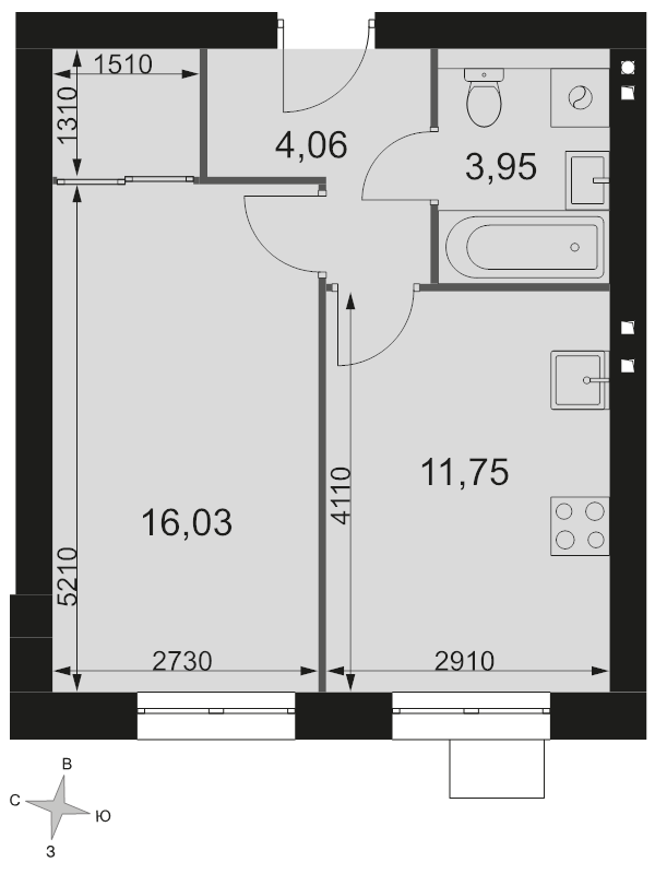 Продажа 1-комн квартиры в новостройке Мартемьяново д., Радужная ул.,  к. 2
